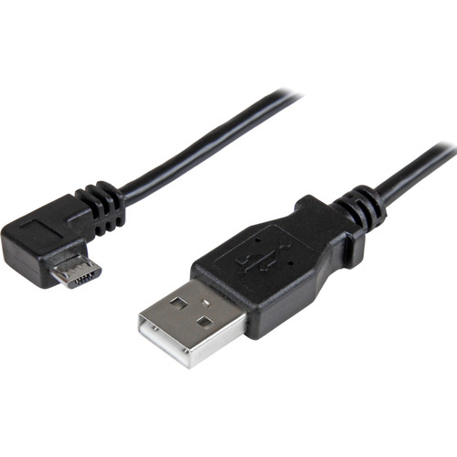 StarTech USBAUB2MRA 2m 6 ft Right Angle Micro-USB Charge and Sync Cable M/M - USB 2.0 A to Micro USB - 24 AWG