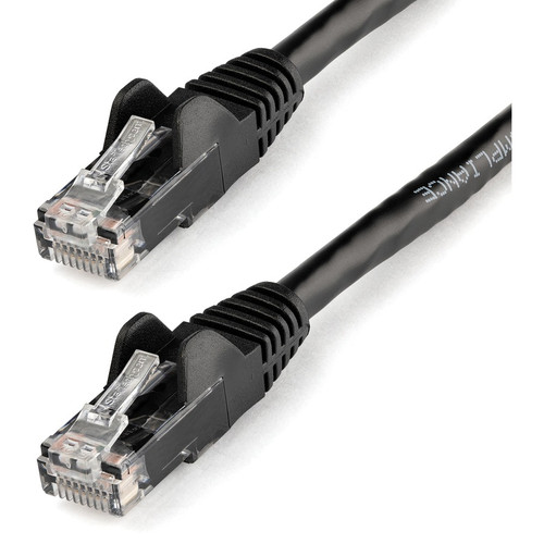 StarTech N6PATCH25BK 25ft CAT6 Ethernet Cable - Black Snagless Gigabit - 100W PoE UTP 650MHz Category 6 Patch Cord UL Certified Wiring/TIA