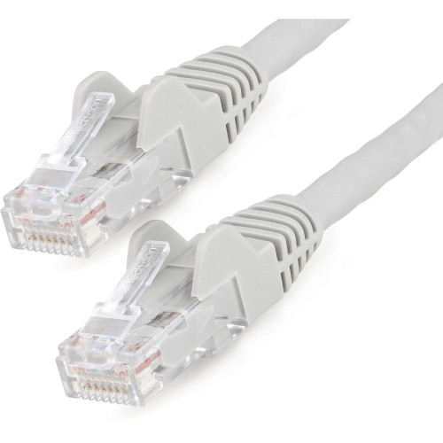 StarTech N6LPATCH6INGR 6in (15cm) CAT6 Ethernet Cable, LSZH (Low Smoke Zero Halogen) 10 GbE Snagless 100W PoE UTP RJ45 Gray Network Patch Cord, ETL