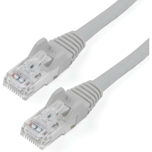StarTech N6PATCH1GR 1ft CAT6 Ethernet Cable - Gray Snagless Gigabit - 100W PoE UTP 650MHz Category 6 Patch Cord UL Certified Wiring/TIA