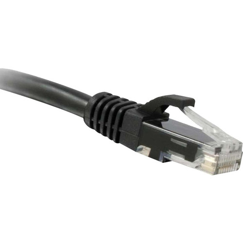 ENET C6-BK-25-ENC Cat6 Black 25 Foot Patch Cable with Snagless Molded Boot (UTP) High-Quality Network Patch Cable RJ45 to RJ45 - 25Ft