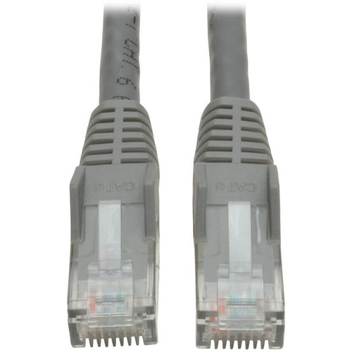 Tripp Lite N201-014-GY Cat6 Gigabit Snagless Molded (UTP) Ethernet Cable (RJ45 M/M) PoE Gray 14 ft. (4.27 m)