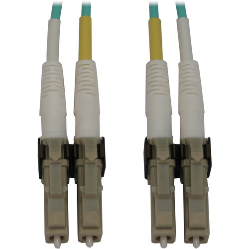 Tripp Lite N820X-08M 400G Multimode 50/125 OM3 Switchable Fiber Optic Cable (Duplex LC-PC M/M) LSZH Aqua 8 m (26.2 ft.)