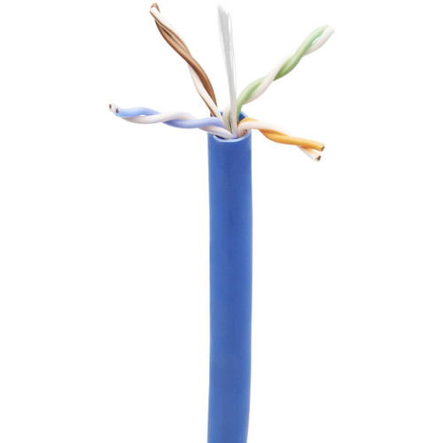 Tripp Lite N224-01K-BL-LP5 Cat6 Gigabit Solid Core UTP Bulk Ethernet Cable CMP-LP 0.5A Plenum 100W PoE/PoE++ Blue 1000 ft. (304.8 m)