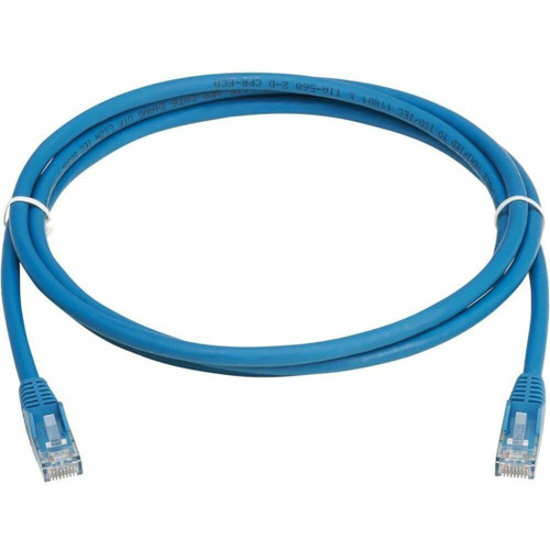 Tripp Lite N201L-02M-BL Cat6 Gigabit Snagless Molded UTP Ethernet Cable (RJ45 M/M) PoE LSZH Blue 2 m (6.6 ft.)