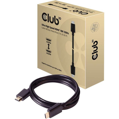 Club 3D CAC-1372 Ultra High Speed HDMI Cable 10K 120Hz 48Gbps M/M 2 m./6.56 ft.
