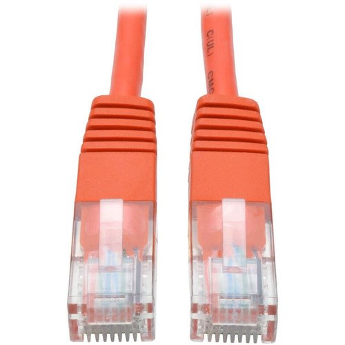 Tripp Lite N002-014-OR Cat5e 350 MHz Molded (UTP) Ethernet Cable (RJ45 M/M) PoE Orange 14 ft. (4.27 m)