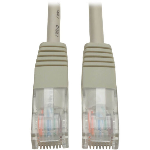 Tripp Lite N002-025-GY Cat5e 350 MHz Molded (UTP) Ethernet Cable (RJ45 M/M), PoE - Gray, 25 ft. (7.62 m)