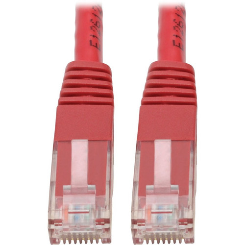 Tripp Lite N200-015-RD Cat6 Gigabit Molded (UTP) Ethernet Cable (RJ45 M/M) PoE Red 15 ft. (4.57 m)