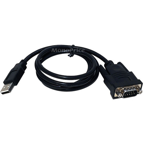 Monoprice 3726 USB to Serial Convert Cable ( DB9M / USB A Male) - 3FT