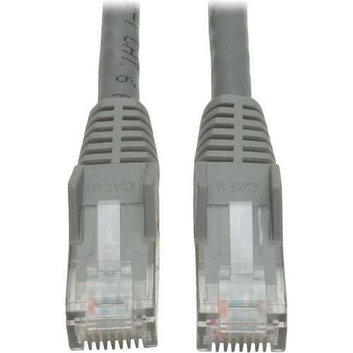 Tripp Lite N201-035-GY Cat6 Gigabit Snagless Molded (UTP) Ethernet Cable (RJ45 M/M) PoE Gray 35 ft. (10.67 m)