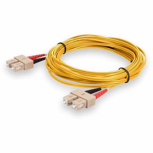 AddOn ADD-SC-SC-3M6MMF-YW 3m SC (Male) to SC (Male) Yellow OM1 Duplex Fiber OFNR (Riser-Rated) Patch Cable