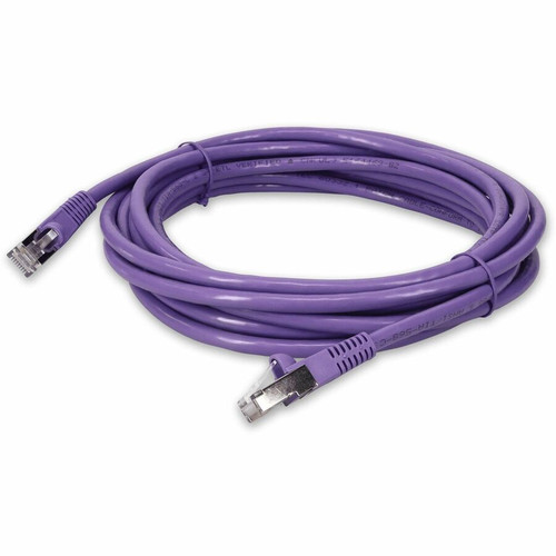 AddOn ADD-19FCAT6S-PE 19ft RJ-45 (Male) to RJ-45 (Male) Purple Cat6 Straight Shielded Twisted Pair PVC Copper Patch Cable