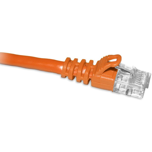 ENET C6-SHOR-2-ENC CAT6 550MHz Shielded Patch Cable w/Boots - Orange 2FT