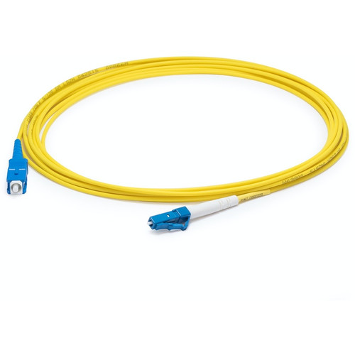 AddOn ADD-SC-LC-1MS9SMFLZ 1m LC (Male) to SC (Male) Straight Yellow OS2 Simplex LSZH Fiber Patch Cable