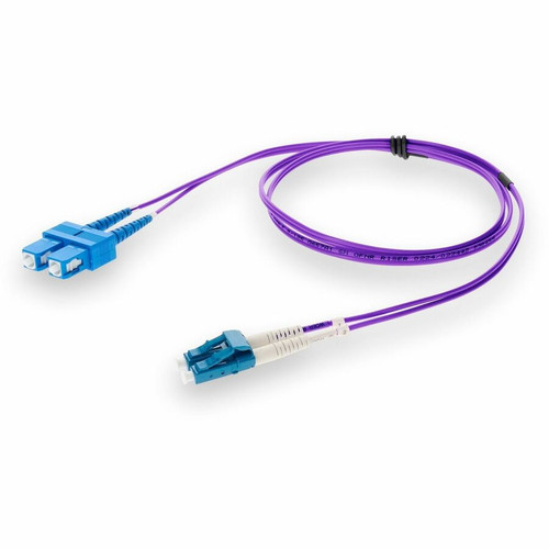 AddOn ADD-SC-LC-7M9SMF-PE 7m LC (Male) to SC (Male) Purple OS2 Duplex Fiber OFNR (Riser-Rated) Patch Cable