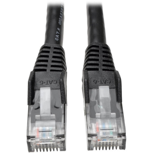 Tripp Lite N201-030-BK Cat6 Gigabit Snagless Molded (UTP) Ethernet Cable (RJ45 M/M) PoE Black 30 ft. (9.14 m)