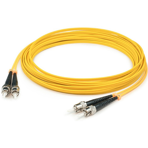 AddOn ADD-ST-ST-8M9SMF 8m ST (Male) to ST (Male) Yellow OS2 Duplex Fiber OFNR (Riser-Rated) Patch Cable