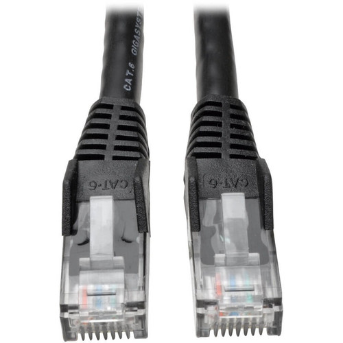 Tripp Lite N201-003-BK Cat6 Gigabit Snagless Molded (UTP) Ethernet Cable (RJ45 M/M) PoE Black 3 ft. (0.91 m)