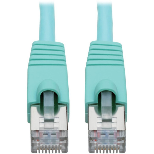 Tripp Lite N262-008-AQ Cat6a 10G Snagless Shielded STP Ethernet Cable (RJ45 M/M) PoE Aqua 8 ft. (2.43 m)