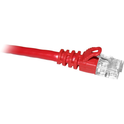 ENET C6-RD-25-ENC Cat6 Red 25 Foot Patch Cable with Snagless Molded Boot (UTP) High-Quality Network Patch Cable RJ45 to RJ45 - 25Ft