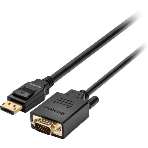 Kensington K33024WW DisplayPort 1.2 (M) to VGA (M) Passive Unidirectional Cable, 6ft