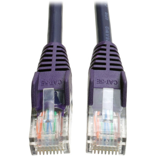 Tripp Lite N001-010-PU Cat5e 350 MHz Snagless Molded (UTP) Ethernet Cable (RJ45 M/M) PoE Purple 10 ft. (3.05 m)