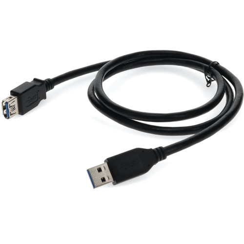 AddOn USB3EXTAA1M 1m USB 3.0 (A) Male to Female Black Cable