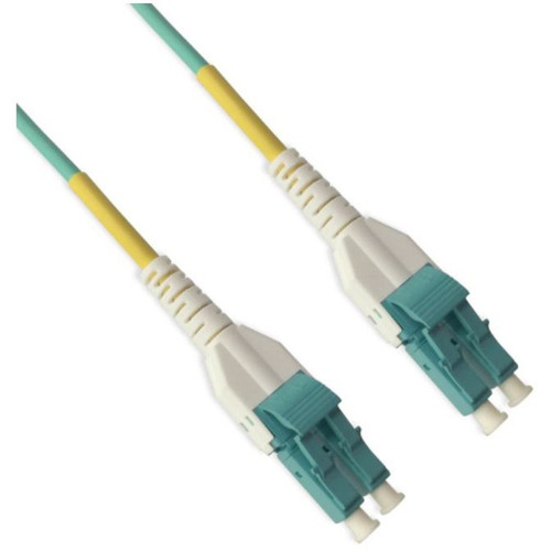 ENET LC2-UNIB-OM4-3M-ENC LC to LC Uniboot OM4 50/125 10/40/100G Multimode Duplex Aqua Fiber Cable 3 Meter