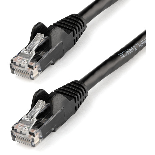 StarTech N6PATCH10BK 10ft CAT6 Ethernet Cable - Black Snagless Gigabit - 100W PoE UTP 650MHz Category 6 Patch Cord UL Certified Wiring/TIA