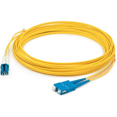 AddOn ADD-SC-LC-10M9SMF 10m LC (Male) to SC (Male) Yellow OS2 Duplex Fiber OFNR (Riser-Rated) Patch Cable