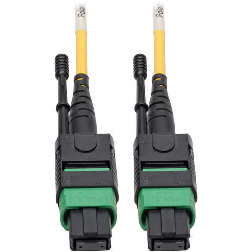 Tripp Lite N390-07M-12-AP MTP/MPO (APC) Singlemode Patch Cable (F/F) 12 Fiber 40/100 GbE QSFP+ 40GBASE-PLR4 Plenum Push/Pull Tab Yellow 7 m (23 ft.)