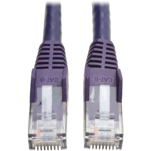 Tripp Lite N201-010-PU Cat6 Gigabit Snagless Molded (UTP) Ethernet Cable (RJ45 M/M) PoE Purple 10 ft. (3.05 m)