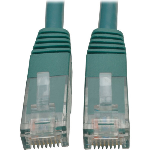 Tripp Lite N200-015-GN Cat6 Gigabit Molded (UTP) Ethernet Cable (RJ45 M/M) PoE Green 15 ft. (4.57 m)