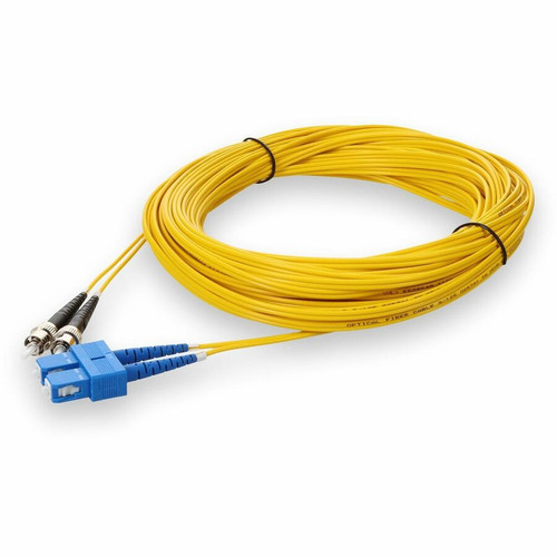AddOn ADD-ST-SC-25M9SMF 25m SC (Male) to ST (Male) Yellow OS2 Duplex Fiber OFNR (Riser-Rated) Patch Cable