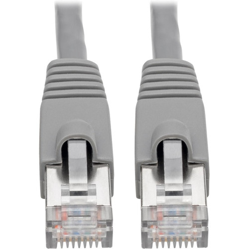 Tripp Lite N262-001-GY Cat6a Snagless Shielded STP Network Patch Cable 10G Certified, PoE, Gray RJ45 M/M 1ft 1'