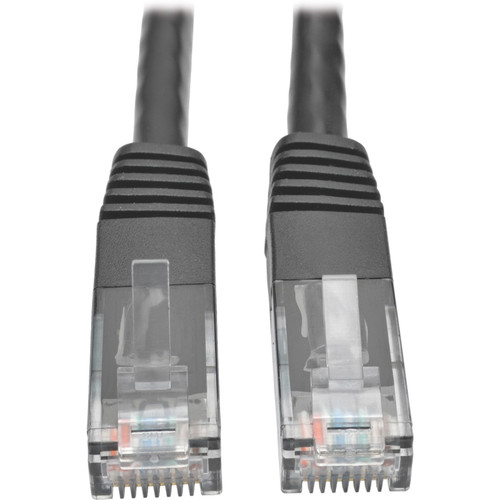 Tripp Lite N200-015-BK Cat6 Gigabit Molded (UTP) Ethernet Cable (RJ45 M/M) PoE Black 15 ft. (4.57 m)