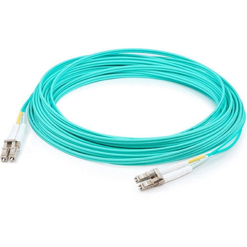 AddOn ADD-LC-LC-45M5OM4 45m LC (Male) to LC (Male) Aqua OM4 Duplex Fiber OFNR (Riser-Rated) Patch Cable