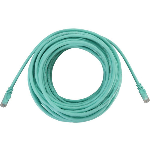 Tripp Lite N261-100-AQ Cat6a 10G Snagless Molded UTP Ethernet Cable (RJ45 M/M), PoE, Aqua, 100 ft. (30.5 m)