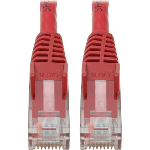 Tripp Lite N201-004-RD Cat6 Gigabit Snagless Molded (UTP) Ethernet Cable (RJ45 M/M) PoE Red 4 ft. (1.22 m)