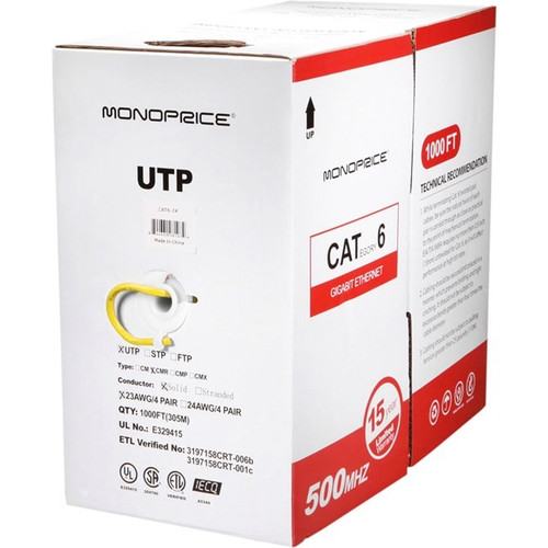 Monoprice 8109 Cat. 6 UTP Network Cable