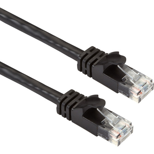 Black Box CAT6APC-014-BK CAT6A 500-MHz STR Patch Cable Slim Molded Snagless Boot - UTP, CM PVC, BK, 14FT