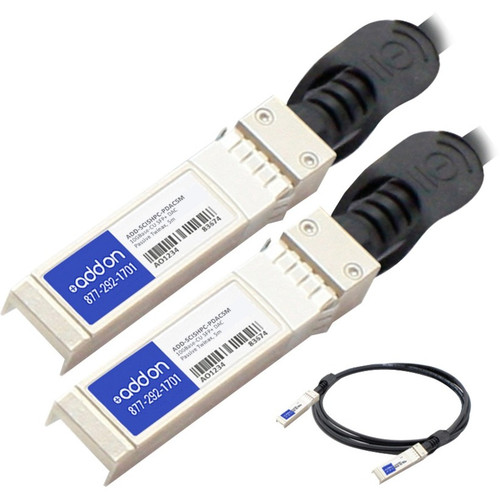 AddOn ADD-SCISHPC-PDAC5M SFP-H10GB-CU5M to JG081C Compatible TAA Compliant 10GBase-CU SFP+ to SFP+ Direct Attach Cable (Passive Twinax, 5m)