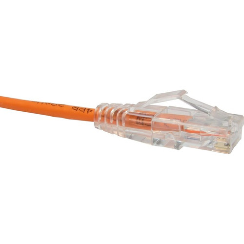 UNC CS6-01F-ORG Clearfit Slim Cat6 Patch Cable, Snagless, Orange, 1ft