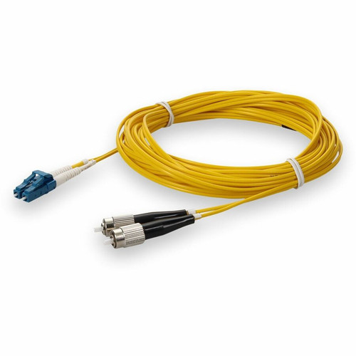 AddOn ADD-LC-FC-5M9SMF 5m FC (Male) to LC (Male) Yellow OS2 Duplex Fiber OFNR (Riser-Rated) Patch Cable