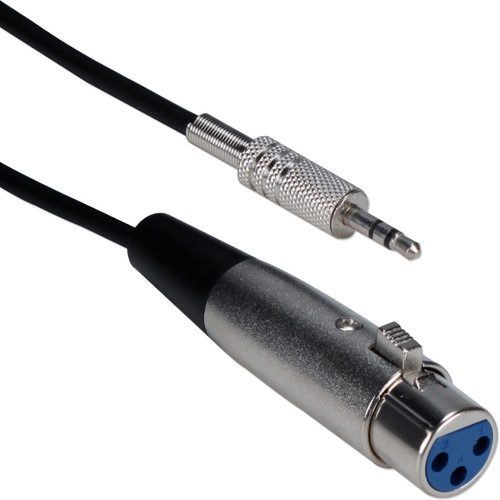 QVS XLRSF-06 6ft XLR Female to 3.5mm Male Balanced Audio Cable