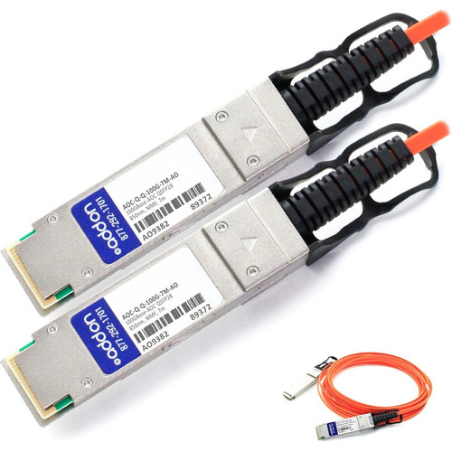 AddOn AOCQQ100G7MAO Arista Networks Compatible TAA Compliant 100GBase-AOC QSFP28 to QSFP28 Active Optical Cable (850nm, MMF, 7m)