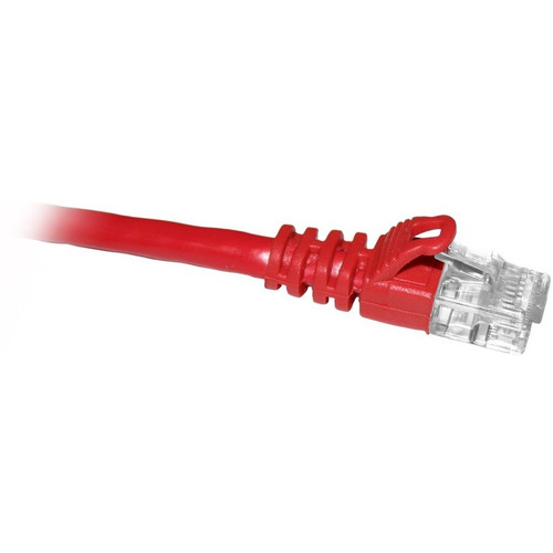 ENET C5E-RD-1-ENC Cat5e Red 1 Foot Patch Cable with Snagless Molded Boot (UTP) High-Quality Network Patch Cable RJ45 to RJ45 - 1Ft