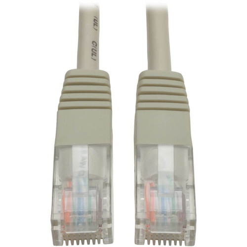 Tripp Lite N002-004-GY Cat5e 350 MHz Molded (UTP) Ethernet Cable (RJ45 M/M) PoE Gray 4 ft. (1.22 m)