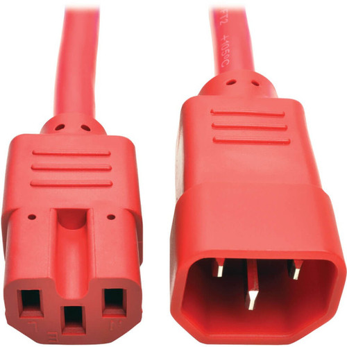 Tripp Lite Power Cord C14 to C15 Heavy-Duty 15A 250V 14 AWG 6 ft. (1.83 m) Red